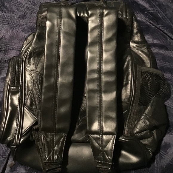 LEATHER PATCHWORK BACKPACK - Picture 3 of 7